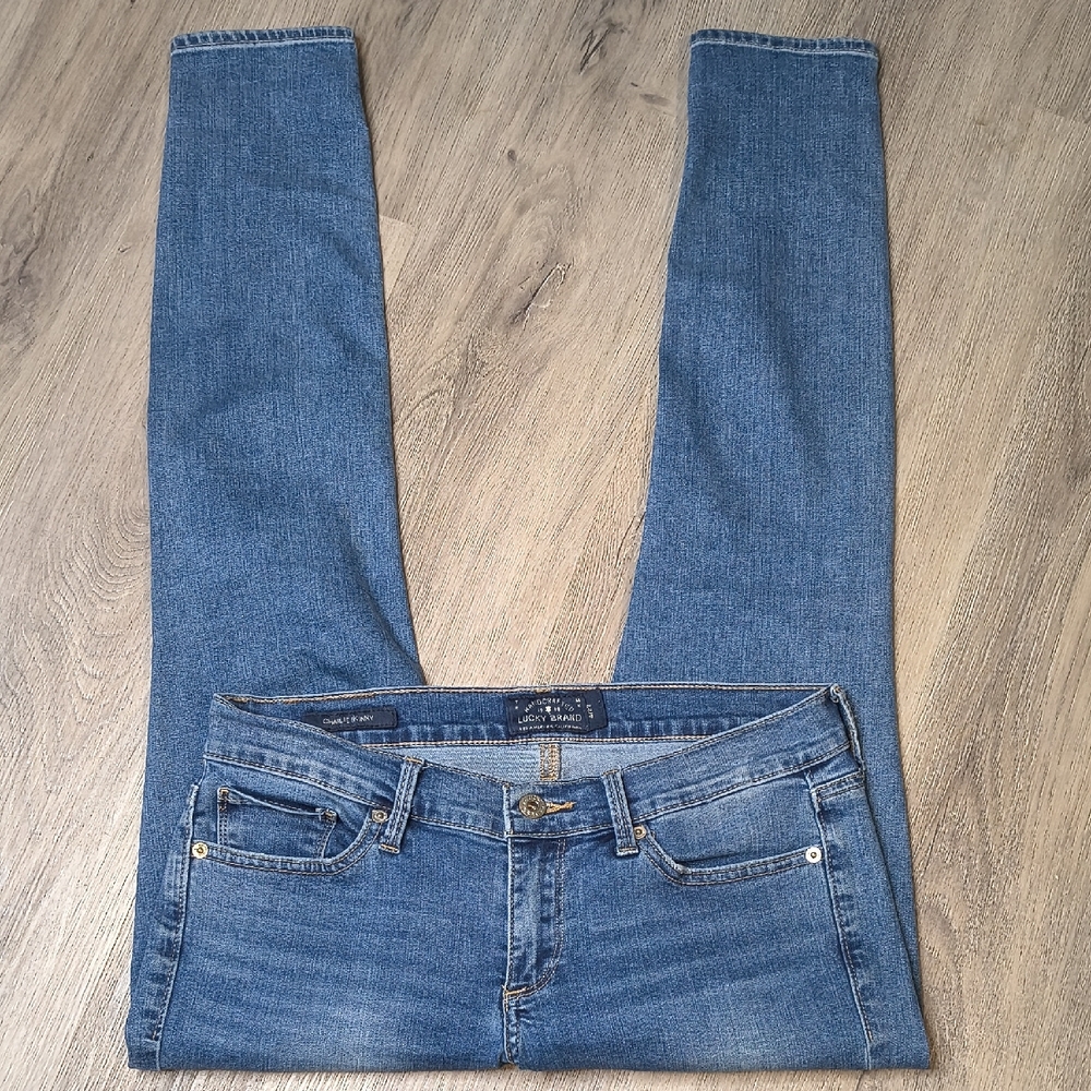 sac315🍀Charlie Skinny Low Rise w/28.5" Inseam Lucky Brand Denim Jeans Size 4